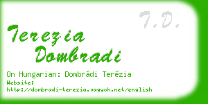 terezia dombradi business card