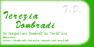 terezia dombradi business card